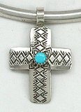 Sterling Silver Native American Navajo cross pendant