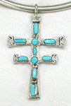 Sterling Silver Native American Navajo cross pendant
