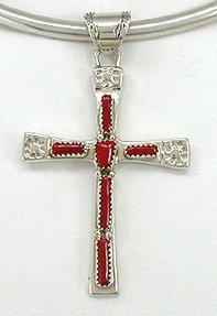Sterling Silver Native American Navajo cross pendant