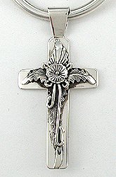 Sterling Silver Native American Navajo cross pendant