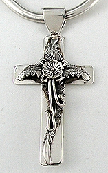 Sterling Silver Native American Navajo cross pendant