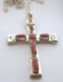 Hand made Native American Indian Jewelry; Navajo Sterling Silver Necklace, Pendant, Cross
