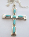 Hand made Native American Indian Jewelry; Navajo Sterling Silver Necklace, Pendant, Cross