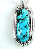 Sterling Silver Native American Turquoise Nugget pendant