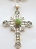 Hand made Native American Indian Jewelry; Navajo Sterling Silver Necklace, Pendant, Cross