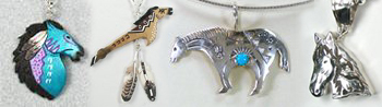 Native American Indian Sterling Silver  Pendants