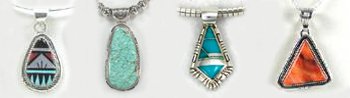 Native American Indian Sterling Silver  Pendants