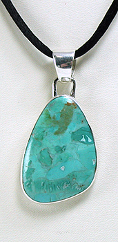 Turquoise Stone Pendant with Adjustable Choker