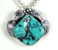 Sterling Silver Native American turquoise pendant