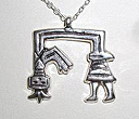Navajo Sterling Silver Yei Pendant