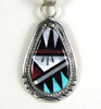 Sterling Silver Native American Inlay pendant