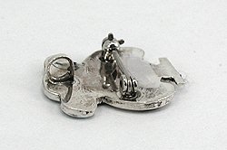 Native American  Zuni Indian Sterling Silver Owl pin pendant