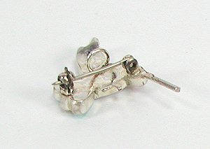 Native American Zuni Sterling Silver  inlay Hummingbird Pendant
