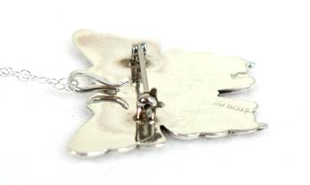 Hand made Native American Indian Jewelry; Navajo Sterling Silver Butterfly pin