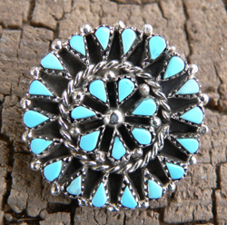 Hand made Native American Indian Jewelry; Navajo Sterling Silver horse pin pendant