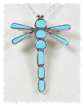Hand made Native American Indian Jewelry; Navajo Sterling Silver dragonfly pin