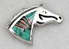 sterling,silver,pin,pendant,bracelet,necklace,Indian,horse,,jewelry,gift,native,american,navajo,opal,turquoise,onyx,lapis,coral, pony,appaloosa,lapel, horses, Cherry Hill