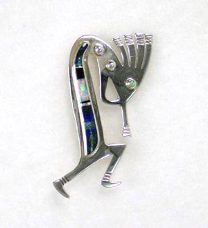 Hand made Native American Indian Jewelry; Navajo Sterling Silver horse pin pendant