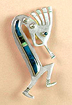 Sterling Silver Kokopelloi Pin