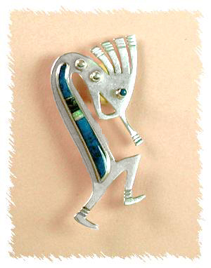 Hand made Native American Indian Jewelry; Navajo Sterling Silver horse pin pendant