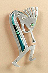 Sterling Silver Kokopelli Pin