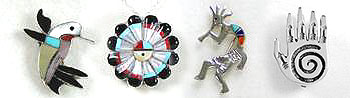 Native American Indian Sterling Silver  Pendants