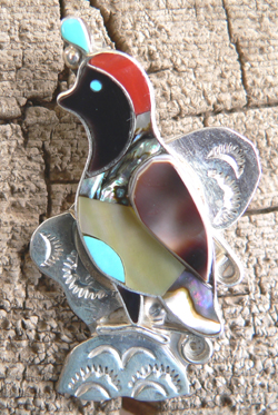Hand made Native American Indian Jewelry; Navajo Sterling Silver horse pin pendant
