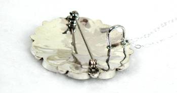 Hand made Native American  Zuni Indian Jewelry; Navajo Sterling Silver Sunface Gods Eye pin pendant
