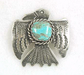 Navajo sterling silver Eagle pin Albert Cleveland