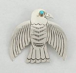 Navajo sterling silver Eagle pin Albert Cleveland