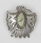 Navajo sterling silver Eagle pin Albert Cleveland
