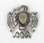 Navajo sterling silver Eagle pin Albert Cleveland