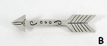 Native American Navajo Indian Sterling Silver Arrow pin