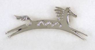Hand made Native American Indian Jewelry; Navajo Sterling Silver horse pin