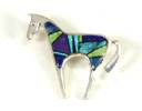Hand made Native American Indian Jewelry; Navajo Sterling Silver horse pin