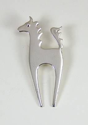 Hand made Native American Indian Jewelry; Navajo Sterling Silver horse pin