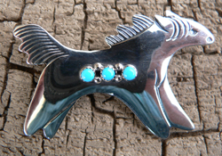 Hand Made Native American Indian Sterling Silver Horse Pins