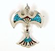Hand made Native American Indian Jewelry; Navajo Sterling Silver horse pins