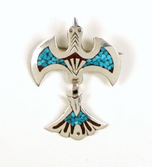 Hand Made Native American Indian Sterling Silver Pins