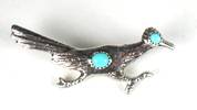 Sterling Silver Roadrunner pin