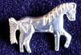 Hand made Native American Indian Jewelry; Navajo Sterling Silver horse pin