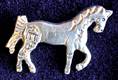 Hand made Native American Indian Jewelry; Navajo Sterling Silver horse pin