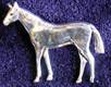 Hand made Native American Indian Jewelry; Navajo Sterling Silver horse pin