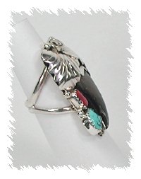 Navajo Sterling Silver Bearclaw ring