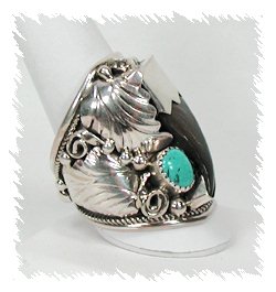 Navajo Sterling Silver Bearclaw ring