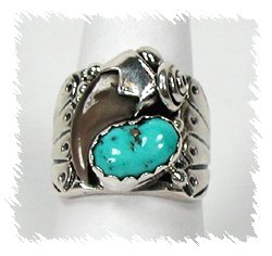 Navajo Sterling Silver Bearclaw ring