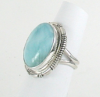 Native American Navajo Larimar Sterling Silver Ring