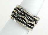 Sterling Silver Navajo Stamped ring