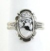 Navajo Sterling Silver White Buffalo Ring