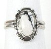 Navajo Sterling Silver White Buffalo Ring